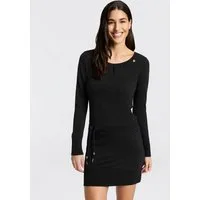 Ragwear Jerseykleid ALEXA lockere Passform, kniefreie Länge, mit Rundhalsausschnitt, Langarm
