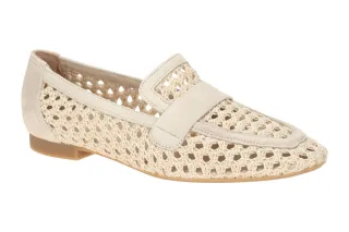 Paul Green 1209-019 Beige Natur/Shell Damenschuhe elegante Slipper Velourlede...
