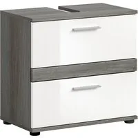welltime Waschbeckenunterschrank LUCCA, Breite 60 cm, 2 Schubkästen, hochwertige MDF Front Badschrank, Bad-Möbel, Badezimmer
