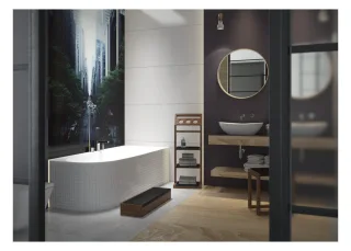 Hoesch Monolith Einbau Whirlwanne iSensi Eck 1600x750 rechts mit System Tergum 3976N.010305002