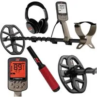Minelab Metalldetektor Minelab X-Terra Elite Expeditionspack Metalldetektor + Pinpointer, 5-stufiger Tiefenindikator