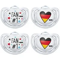 NUK Schnuller NUK Baby Schnuller Fussball/Herz Silikon 6-18M