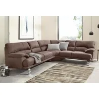 TRENDMANUFAKTUR Ecksofa Cecilia II, in italienischen Design, bequem, hoher Sitzkomfort, L-Form, extrabreite Armlehnen für noch mehr Sitzkomfort