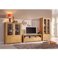 OTTO home Wohnwand Gotland, (Set, 3-St), bestehend aus 1 Highboard, 1 TV-Lowboard und 1 Vitrine
