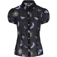 Hell Bunny Blusenshirt Solaris Weltall Oberteil