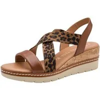 MARCO TOZZI FEEL aus Leder Keilabsatz 2-28721-42 Sandale FEEL