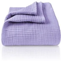 Laynenburg Tagesdecke Musselin aus 100% Baumwolle – Baumwolldecke, Kuscheldecke, Wohndecke als Sommerdecke, Bett-Überwurf, Couch-Überwurf, Sofa-Decke