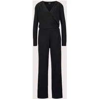 MADELEINE Jumpsuit Eleganter Damen-Jumpsuit mit Schimmer Wickel-Optik mit elastischem Bund und langen Ärmeln