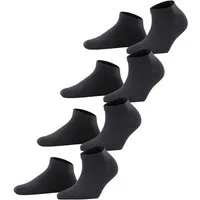 Esprit Sneakersocken Solid (4 Paar) Einheitsgröße 36-41, geripptes Bündchen, unifarben, Basic Vorteilspack
