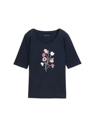 Tom Tailor - T-Shirt mit Print - Gr. - XL