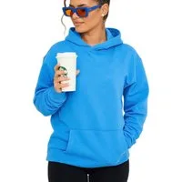 DAILY COTTON Hoodie Unifarben im Oversize Schnitt - Kapuzenpullover Loose-Fit Damen Basic Oversized Kapuzensweatshirt Raglan Kapuzenpullover Sweater