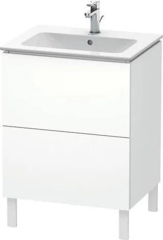 Duravit L-Cube Waschtischunterbau bodenstehend Weiß Matt 620x481x704 mm - LC662501818 LC662501818