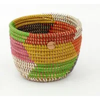 YAADU Aufbewahrungskorb Allzweckkorb geflochtener Korb klein - Ordnung, Pflanzenkorb, Übertopf, ca 16x13,5cm - Handgefertigt in Afrika aus traditioneller Flechtkunst