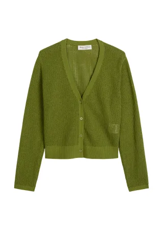 Marc OPolo Casual - Ajour-Cardigan regular Shaded Fern - Gr. - XS