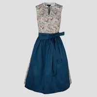 Ramona Lippert Dirndl Tara Damen 2 teiliges geblümt hochgeschlossen Olivgrün Rocklänge 70 cm