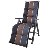 Sun Garden Sesselauflage Relaxliege Naxos 20536-800 schwarz-grau-braun 178x50x6 cm Sun Garden