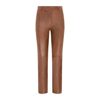 Damen Tan Lammleder 501 Biker Jeans – Ankara
