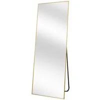 BEAUTYPEAK Standspiegel Rechteckspiegel,senkrecht oder waagerecht hängen (40cm* 140cm,52cm* 161cm, verstärktes Glas, weniger Splitterpotential)