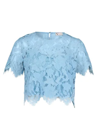 V by Vera Mont - Spitzentop Soft Sky - Gr. - 36