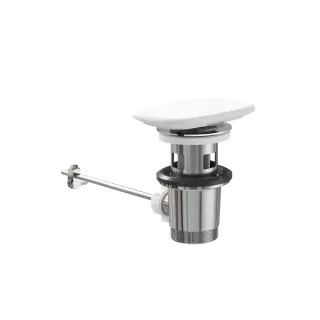 VitrA Pop-Up-Ventil mit rechteckigem Ventildeckel aus Keramik 10 x 7,5 cm Edelweiß,6372L401-1001 6372L401-1001