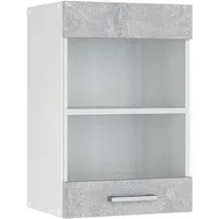Vicco Glashängeschrank R-Line, Beton/Weiß, 40 cm (1-St)