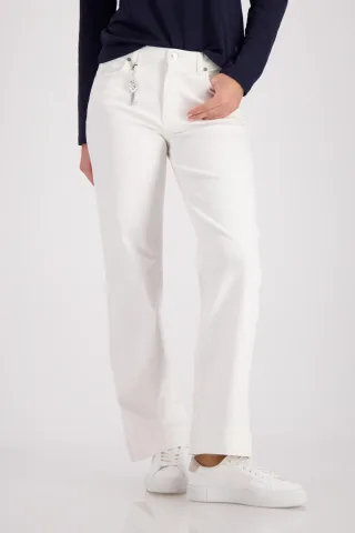 monari - Straight-Leg-Jeans mit Anhänger off-white - Gr. - 38