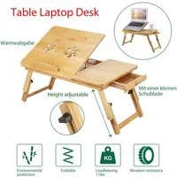 Youyijia Computertisch Laptoptisch 50x30cm Laptop Tisch Betttisch Laptop