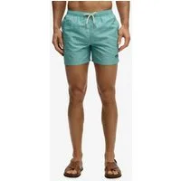 Superdry Badeshorts PREMIUM PRINTED 15 SWIM SHORT aus Polyester, modische Passform, gemusterte Optik, pflegeleicht