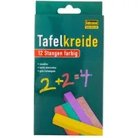 Idena Malkreide 12 farbige Tafelkreiden / quadratisch