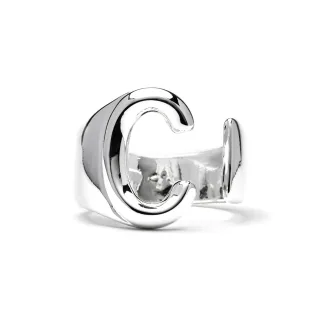 Luxenter Ring mit Silber-Finish – Alphabet