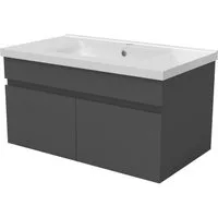 duschspa Waschtisch Badmöbel Set Waschbecken mit Unterschrank, Beite 60/80/100 cm