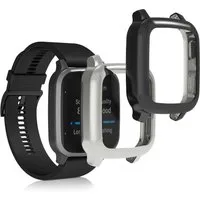 kwmobile Smartwatch-Hülle 2x Silikon Hülle für Garmin Venu Sq 2 Music / Sq 2, Schutzhülle Fullbody Display Cover Set aus Silikon