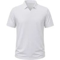 Allthemen Poloshirt Herren Waffelstruktur Poloshirt mit V-Ausschnitt Reverskragen Kurzarm