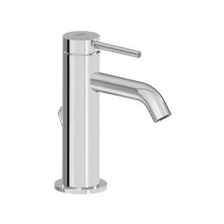VitrA Minimax Round Einhebel-Waschtischmischer mit Ablaufgarnitur BluEco Höhe 17 Chrom,A43531ENGX A43531ENGX