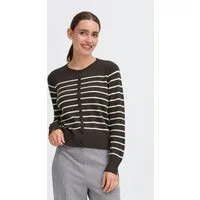 OXMO Strickjacke OXKeana Modischer Feinstrick-Cardigan mit Streifen