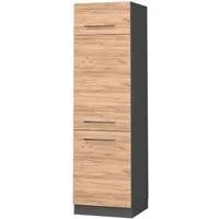 Vicco Kühlumbauschrank Fame-Line, Goldkraft Eiche/Anthrazit, 60 cm (1-St)