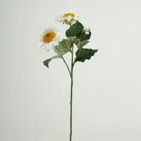 Kunstzweig Zweig Sonnenblume HAITALA, Eco Collection, weiß-lila, 65cm, Ø Sonnenblume, artplants, Höhe 65.0 cm
