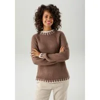 Aniston CASUAL Strickpullover mit gemusterten Bündchen