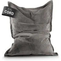 Lumaland Sitzsack Sitzsack Indoor Cord 380l grau, kuscheliger Cord-Bezug - perfekt fürs moderne Zuhause