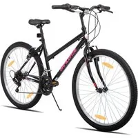 HILAND Mountainbike 24 26 Zoll Damen bike, Fahrrad für Mädchen & Frauen, 18-Gang-MTB, Doppel-V-Bremsen, Rahmen aus Kohlenstoffstahl
