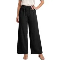 dy_mode Palazzohose Damen Palazzohose High Waist Sommerhose Weit Bein Hose Knitter-Optik in Unifarbe, High Waist, mit elastischem Bund, in Knitter-Optik