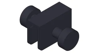 Giese Hakenleiste 2-tlg. schwarz matt, 31947-14 31947-14