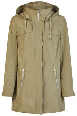 Barbara Lebek - Jacke mit Kapuze khaki - Gr. - 44