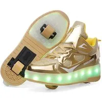 HUSK'SWARE Rollschuhe, (zwei Runden, mit Lichtern), Rollschuhe Schuhe mit Rädern