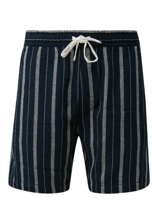 Q/S designed by - Gestreifte Jogger-Shorts blau - Gr. - L