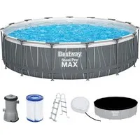 Bestway Framepool Bestway Steel Pro MAX Frame Pool Komplett-Set mit Filterpumpe Durchm.