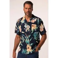 JP1880 Kurzarmhemd Hemd Halbarm floraler Print Cuba-Kragen Cuba Fit