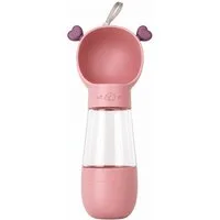 Mate for dogs Trinkflasche 2 in 1 Hundetrinkflasche, 350 ml Wasser, 200 ml Futterbehälter