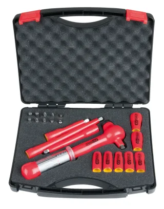 KS Tools 1/4" Steckschlüssel-Satz mit isolierten Werkzeugen, 21-tlg - 117.1876