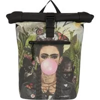 NEW REBELS Laptoprucksack Roll Up RollTop Kurier Rucksack Freizeitrucksack Mart Art New York, wasserabweisend, Laptopfach, Kunstmotiv Bubblegum